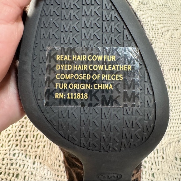 Michael Kors Brown Leopard Print Heels Size 8.5 - Picture 6 of 9